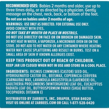 Zarbees Baby Chest Rub with Eucalyptus and Lavender