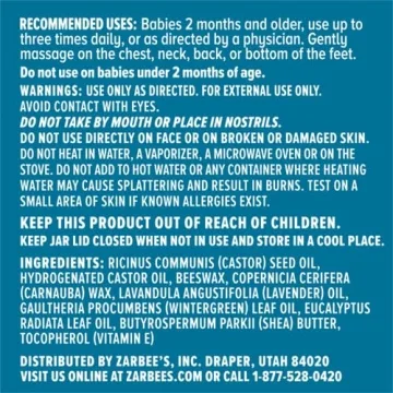 Zarbees Baby Chest Rub with Eucalyptus and Lavender