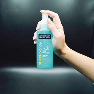 John Frieda Beach Blonde Sea Waves Texturizing Spray with Natural Salt for Tousled, Wavy Volume - 5 Ounce