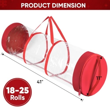 BALEINE Christmas Wrapping Paper Organizer Ideal for Storage