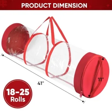 BALEINE Christmas Wrapping Paper Organizer Ideal for Storage