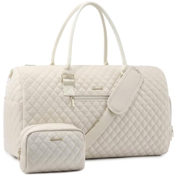 LOVEVOOK Travel Duffle Bag, Weekender Bag for Women with Toiletry Bag, Carry on Overnight Bag with S...