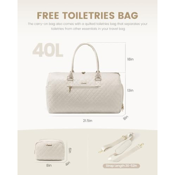 LOVEVOOK Travel Duffle Bag, Weekender Bag for Women with Toiletry Bag, Carry on Overnight Bag with Shoe Compartment, Gym Duffel Bag with Wet Pocket, Mommy Hospital Bags for Labor and Delivery