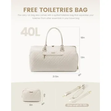 LOVEVOOK Travel Duffle Bag, Weekender Bag for Women with Toiletry Bag, Carry on Overnight Bag with Shoe Compartment, Gym Duffel Bag with Wet Pocket, Mommy Hospital Bags for Labor and Delivery