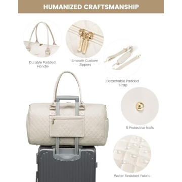 LOVEVOOK Travel Duffle Bag, Weekender Bag for Women with Toiletry Bag, Carry on Overnight Bag with Shoe Compartment, Gym Duffel Bag with Wet Pocket, Mommy Hospital Bags for Labor and Delivery