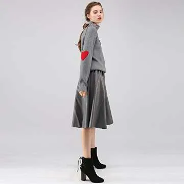 Chicwish Cozy Long Sleeve Heart Shape Patch Sweater