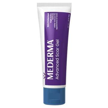 Mederma Advanced Scar Gel, Treats Old and New Scars, Reduces the Appearance of Scars from Acne, Stitches, Burns and More, 50 Grams