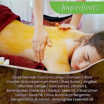 AMVital Turmeric Body Scrub - Handmade Natural Scrub For Body, Face, Hand, and Foot - Natural Skincare Body Scrub For Women - Suitable for All Skin Types (7.8oz)