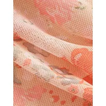 Stylish Milumia Floral Mesh Tube Top for Women