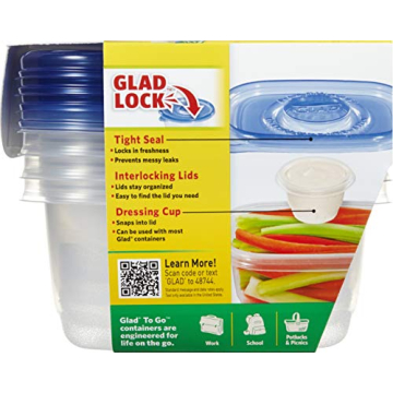 GladWare 24oz Snack Food Storage Containers - 4 Pack