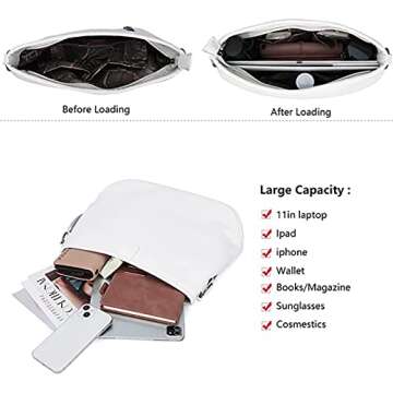 Montana West Soft Hobo Bags for Women Purses and Handbags Classic Simple Top Handle Shoulder Satchel Bags MWC-085WH