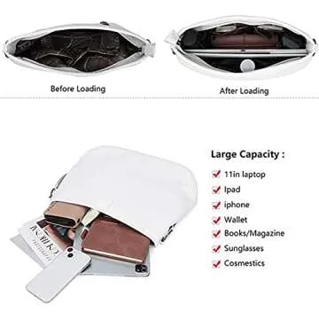 Montana West Soft Hobo Bags for Women Purses and Handbags Classic Simple Top Handle Shoulder Satchel Bags MWC-085WH