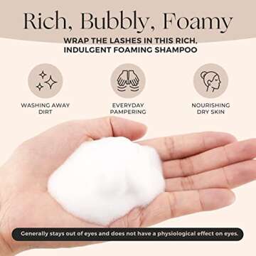 LASHVIEW Lash Shampoo: Gentle Eyelash Extension Cleanser with Brush for Home and Salon Use