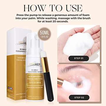 LASHVIEW Lash Shampoo - Gentle Foaming Cleanser for Lashes