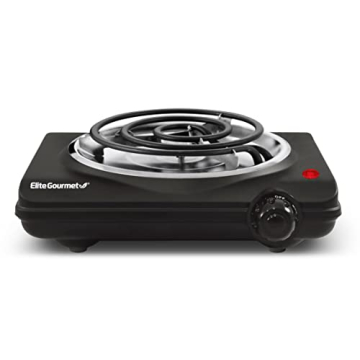 Elite Gourmet ESB100B Countertop Electric Burner - Compact Grace for Your Kitchen