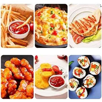 WXOIEOD 4 Pieces Mini Ketchup Bottle for Bento Box Accessories, 1 oz Condiment Squeeze Bottles Empty Plastic Salad Dressing Container Tomato Ketchup Condiments Squirt Squeezable Jar for Sauces Syrup