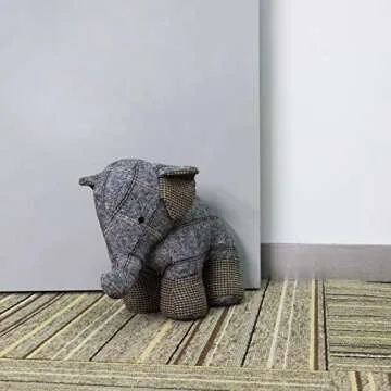 Cute Elephant Door Stopper,FALIDI Animal Decorative Door Stop for Home and Office Floor Decor