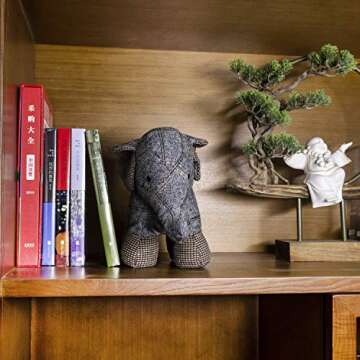 Cute Elephant Door Stopper,FALIDI Animal Decorative Door Stop for Home and Office Floor Decor