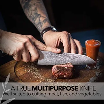 JCK Kagayaki Santoku Knife - Stunning Damascus Steel Craftsmanship