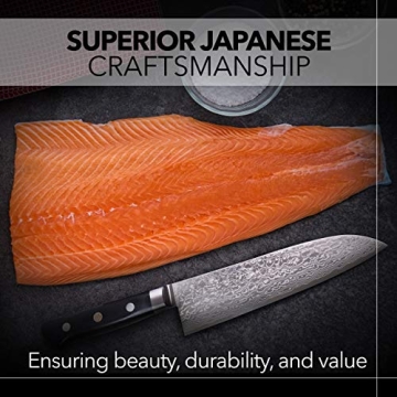 JCK Kagayaki Santoku Knife - Stunning Damascus Steel Craftsmanship