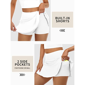 ATTRACO Women's Tennis Dress with Built-in Bra and Pockets