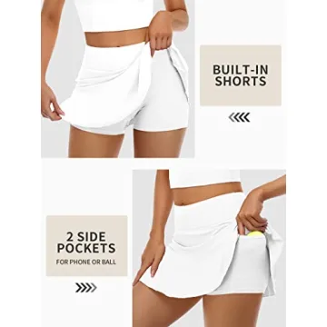 ATTRACO Women's Tennis Dress with Built-in Bra and Pockets