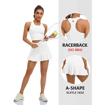 ATTRACO Women's Tennis Dress with Built-in Bra and Pockets