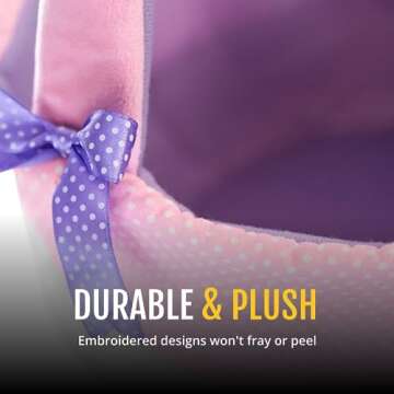 Plushible Bunny Easter Basket with Handle - Ideal for Baby's 1st Easter, Toddlers, Boys, and Girls of All Ages, Perfect for Gifts and Treats