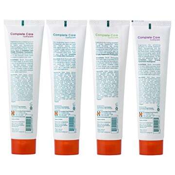 Himalaya Botanique Complete Care Toothpaste, Herbal, Variety Pack, Fights Plaque, Freshens Breath, Fluoride Free, No Artificial Flavors, SLS Free, Cruelty Free, Foaming, 5.29 Oz, 4 Pack