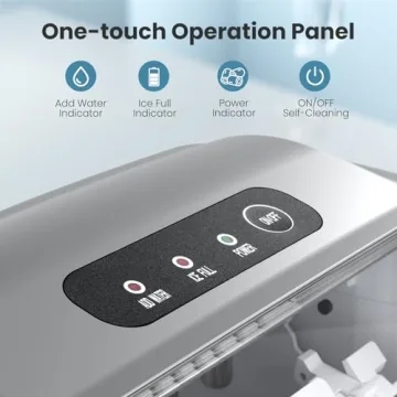 AGLUCKY Ice Makers Countertop, Portable Ice Machine Maker with Handle, Self-Cleaning, 26Lbs/24H, 9 Cubes Ready in 6 Mins, Scoop and Basket, for Home/Office/Kitchen (Grey)