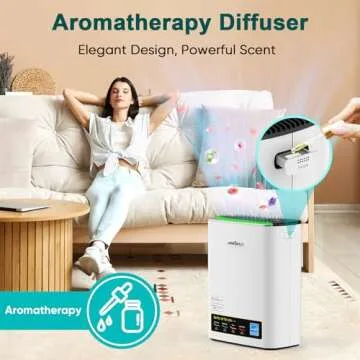 Jafanda Air Purifiers for Home Large Room Up to 1100ft², HEPA Filter Air Purifier Removes 99.97% of Allergens,Dust,Smoke,and Odors, Air Cleaner Compatible with Alexa APP,PM2.5 Display (JF239-Silver)