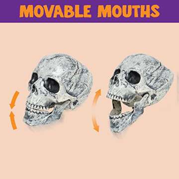 Halloween Decorations Skeleton Stakes, Realistic Looking Yard Lawn Garden Stakes, Groundbreakers for Best Halloween Yard Decorations Outdoor Graveyard