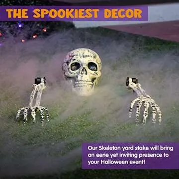 Halloween Decorations Skeleton Stakes, Realistic Looking Yard Lawn Garden Stakes, Groundbreakers for Best Halloween Yard Decorations Outdoor Graveyard