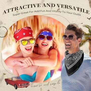 Suhine 24 Pcs Colorful Paisley Bandanas Set for All