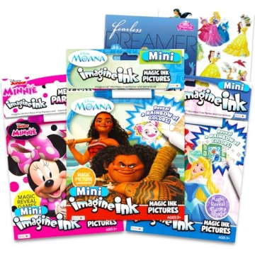 Disney Princess Magic Ink Coloring Book Set - Bundle of 3 Imagine Ink Books for Girls Kids Toddlers ...
