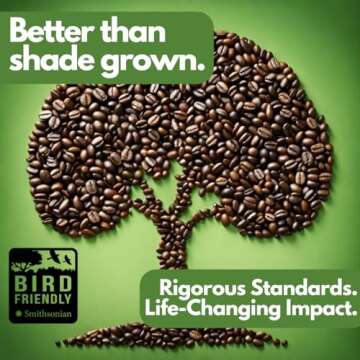 Tomorrow's Coffee Organic, Smithsonian Bird Friendly Certified, Fair Trade, Shade Grown Coffee, Dark...