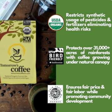 Tomorrow's Coffee Organic Dark Roast with Chocolate Notes