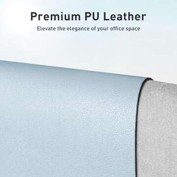 Aothia Leather Desk Pad Protector, Mouse Pad, Office Desk Mat, Non-Slip PU Leather Desk Blotter, Lap...