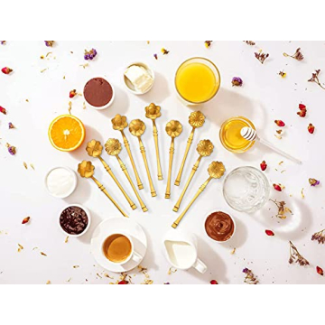 Elegant 10 Pcs Flower Spoon Set for Coffee Lovers