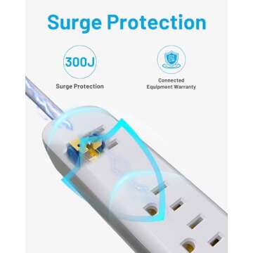 Power Strip Surge Protector with USB Ports for Home and Office