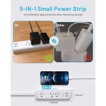 Power Strip Surge Protector with USB Ports for Home and Office