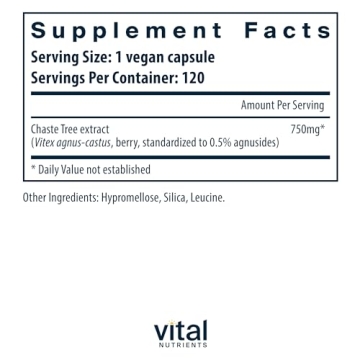 Vital Nutrients Vitex 750 | Natural Hormonal Support Supplement