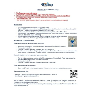 Rinseroo Tub Faucet Sprayer Attachment for Easy Bathing