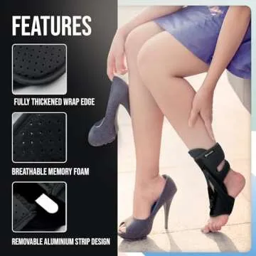 ELESIK Plantar Fasciitis Night Splint and Brace, Upgraded Planters Facetious Relief, Foot Drop and Achilles Tendonitis Relief Brace. Night Splint for Plantar Fasciitis Women & Men, Black