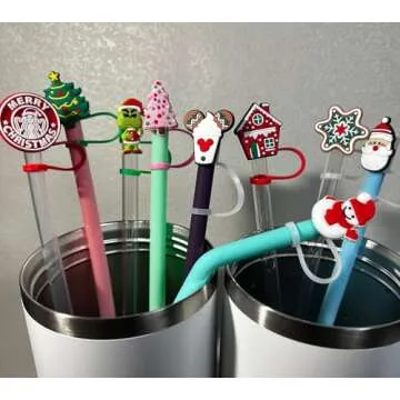 Stylish 9 Pcs Straw Cover Caps for Stanley Tumblers