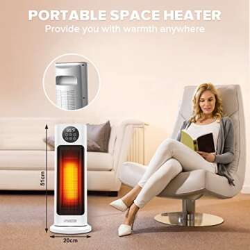 UMUACCAN Space Heater 1500W Fast Heating, Safe & Efficient