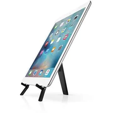 Twelve South Compass 2 for iPad, Black | Mobile Display Stand with Typing Angle for iPad Pro/iPad Air/iPad Mini