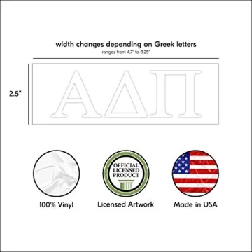 Pro-Graphx Alpha Delta Pi Greek Sorority Sticker Decal - 2.5 Inch White Vinyl