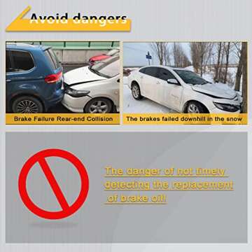 Brake Fluid Liquid Tester Pen,1PC DOT 3 DOT 4 DOT 5.1 Brake Fluid Liquid Tester Pen, Car Diagnostic Testing Tool with 5 LED Indicators, Hydraulic Fluid Liquid Oil Moisture Analyzer