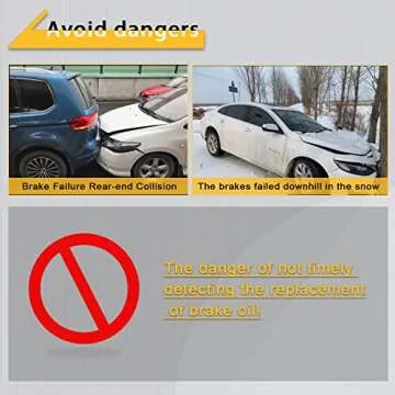 Brake Fluid Liquid Tester Pen,1PC DOT 3 DOT 4 DOT 5.1 Brake Fluid Liquid Tester Pen, Car Diagnostic Testing Tool with 5 LED Indicators, Hydraulic Fluid Liquid Oil Moisture Analyzer